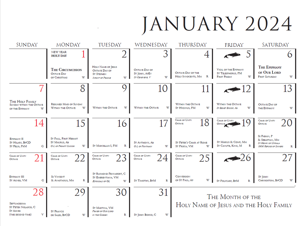 Roman Catholic Liturgical Calendar 2024 Corey Donella